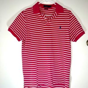 Men’s polo Ralph Lauren striped shirt. Size large.